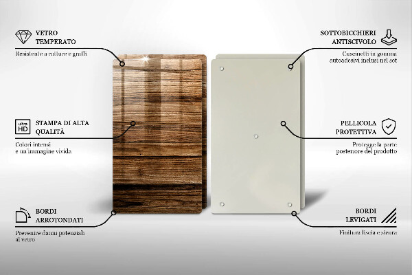 De vidrio templado Textura de madera