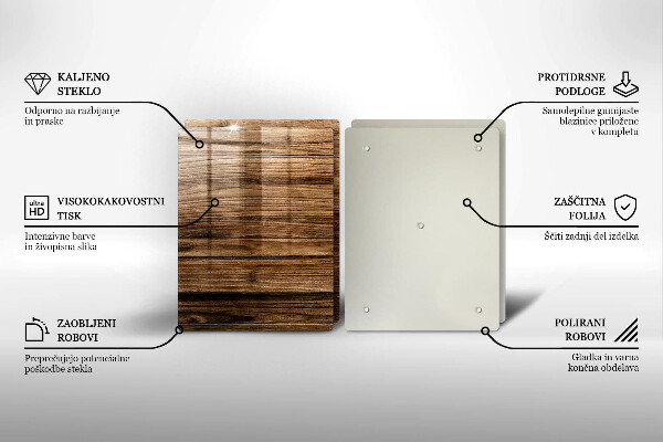 De vidrio templado Textura de madera