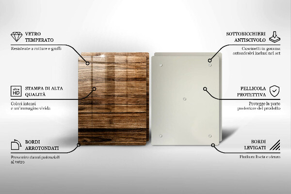 De vidrio templado Textura de madera