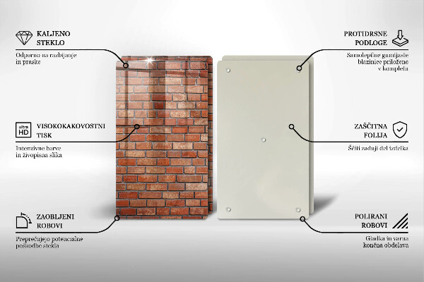 De vidrio templado Pared de ladrillo