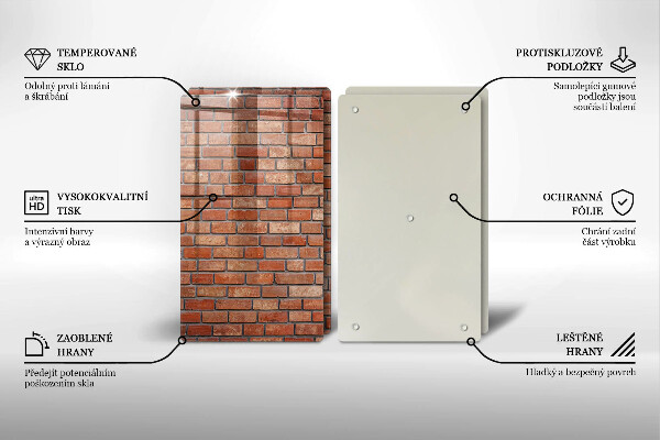 De vidrio templado Pared de ladrillo