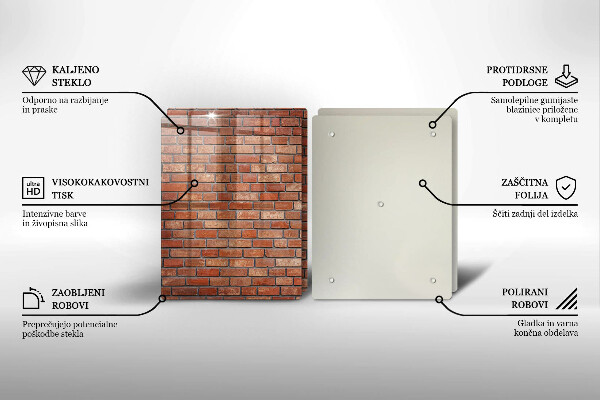 De vidrio templado Pared de ladrillo