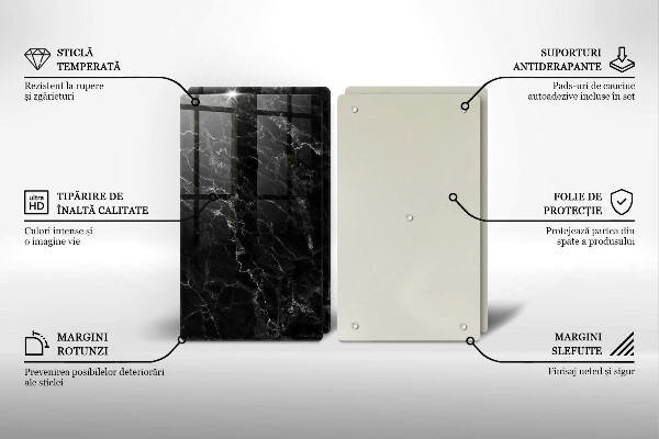 De vidrio templado Mármol elegante