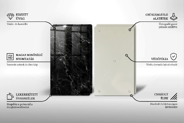 De vidrio templado Mármol elegante