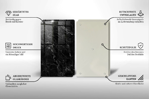 De vidrio templado Mármol elegante