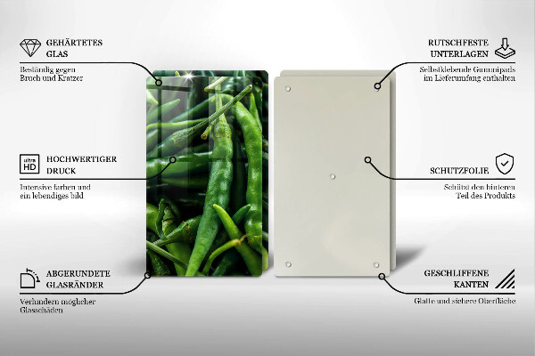 De vidrio templado Vainas de guisantes