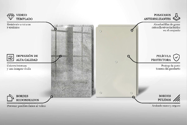 De vidrio templado Textura de hormigón