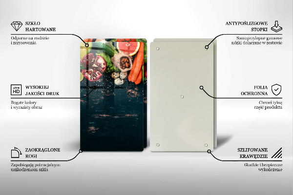 De vidrio templado Frutas y vegetales