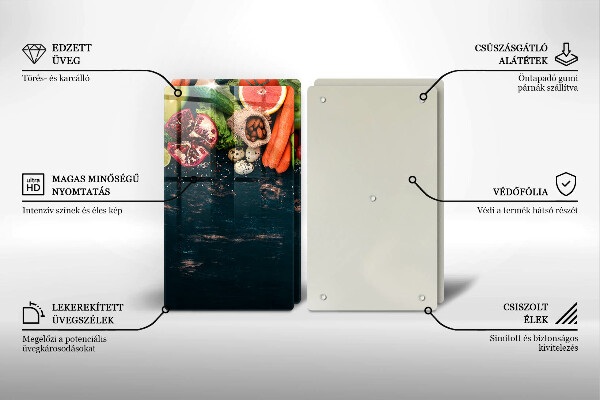 De vidrio templado Frutas y vegetales