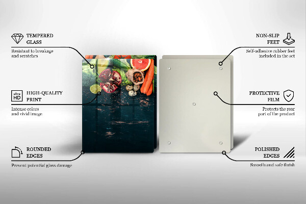 De vidrio templado Frutas y vegetales