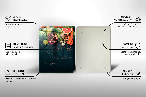 De vidrio templado Frutas y vegetales