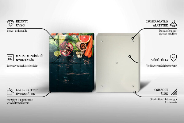 De vidrio templado Frutas y vegetales