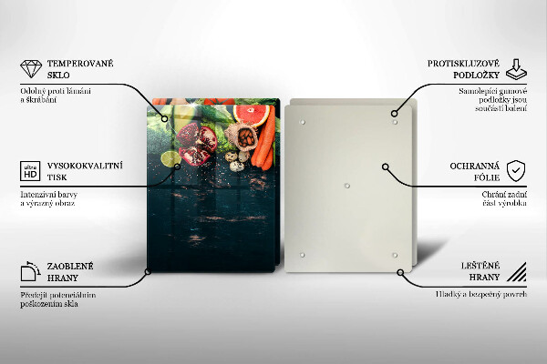 De vidrio templado Frutas y vegetales