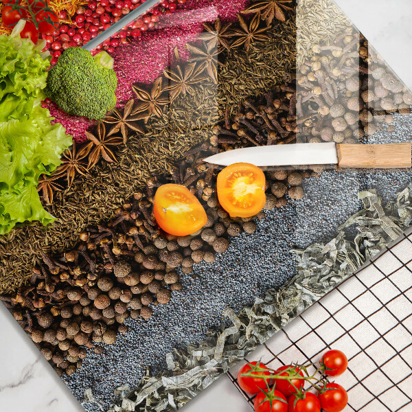 De vidrio templado Especias coloridas