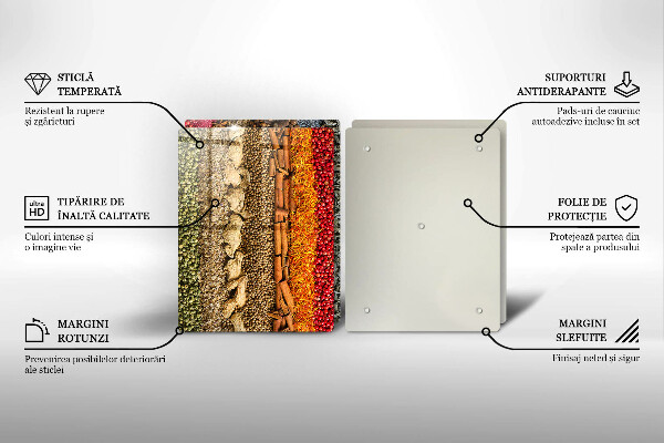 De vidrio templado Especias coloridas