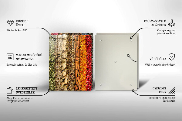 De vidrio templado Especias coloridas