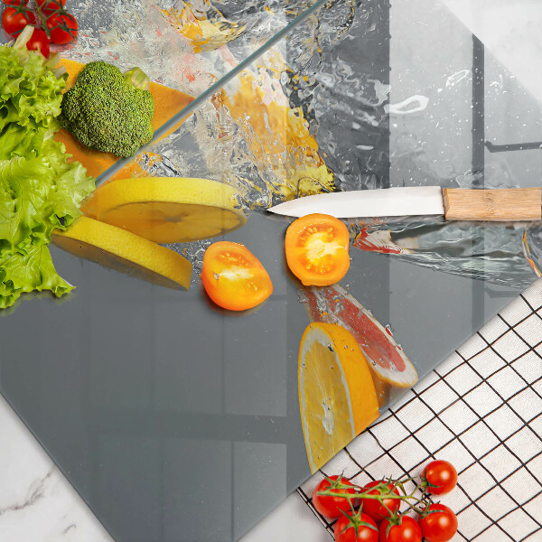 De vidrio templado Limones en agua