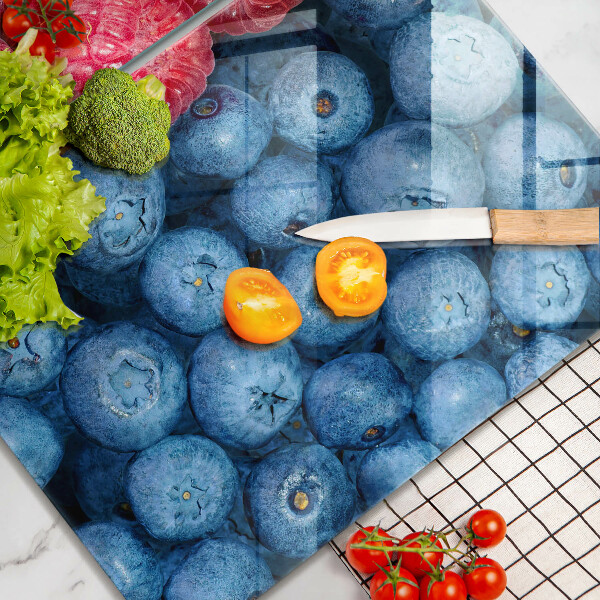 De vidrio templado Frutas de frambuesa y arándanos