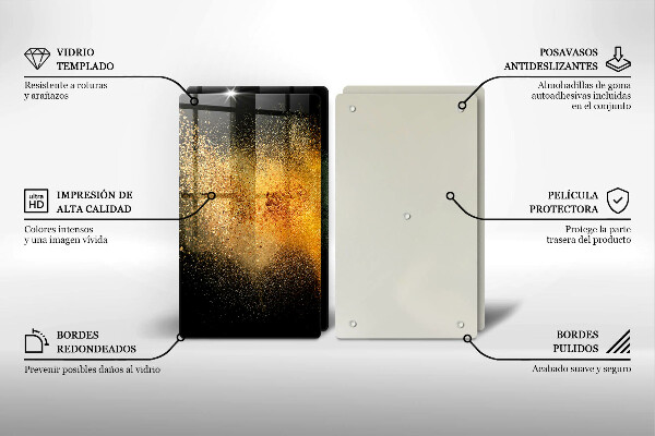 De vidrio templado Especias coloridas