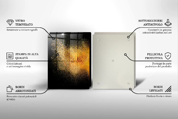De vidrio templado Especias coloridas