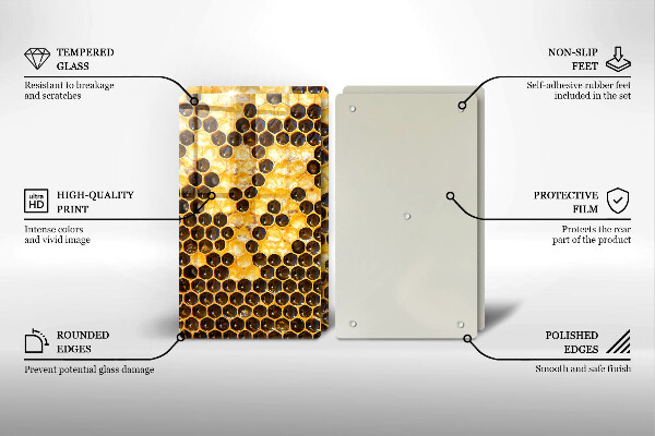 De vidrio templado Panal