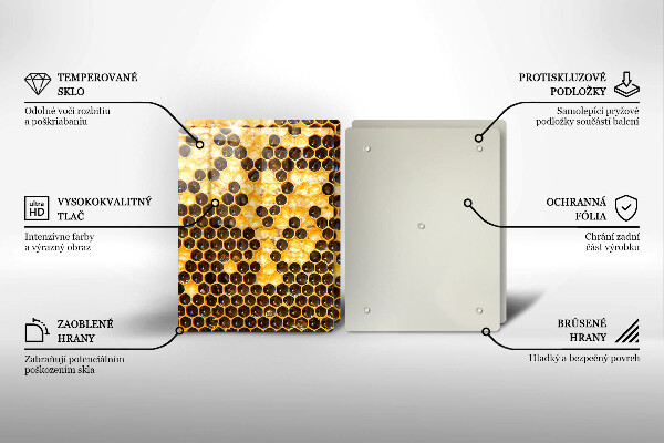De vidrio templado Panal