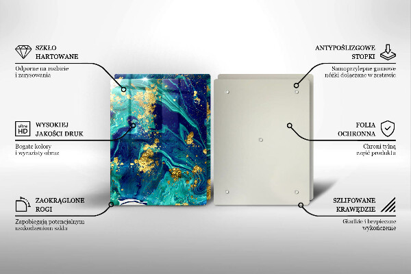 De vidrio templado Abstracción con oro