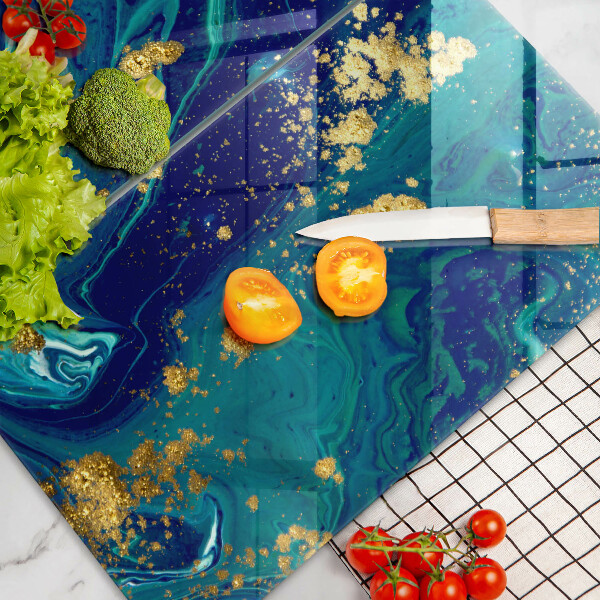 De vidrio templado Abstracción con oro