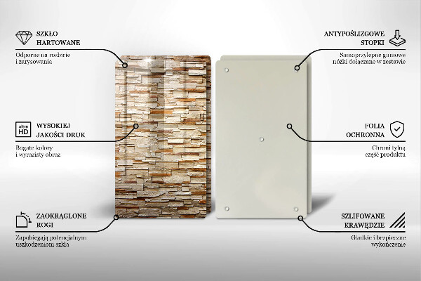 De vidrio templado Textura de piedras decorativas