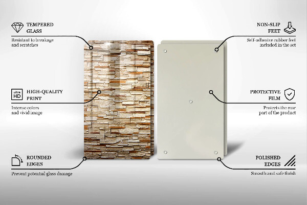 De vidrio templado Textura de piedras decorativas