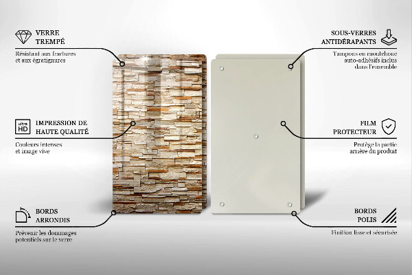 De vidrio templado Textura de piedras decorativas