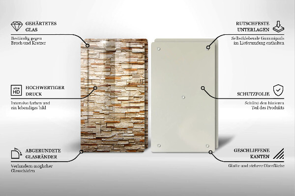 De vidrio templado Textura de piedras decorativas