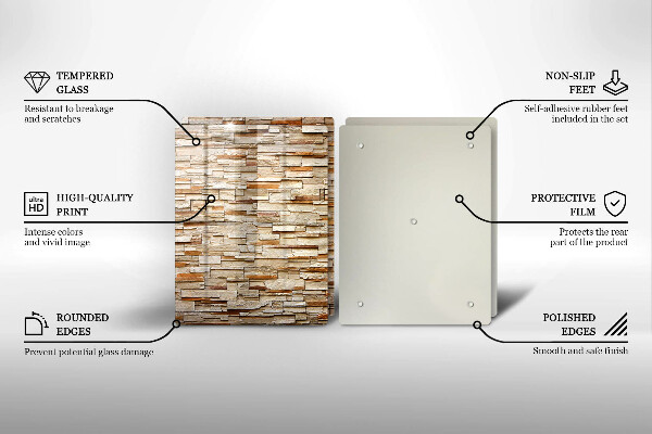 De vidrio templado Textura de piedras decorativas