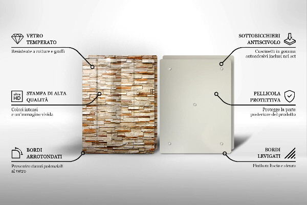 De vidrio templado Textura de piedras decorativas