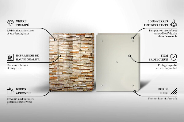 De vidrio templado Textura de piedras decorativas