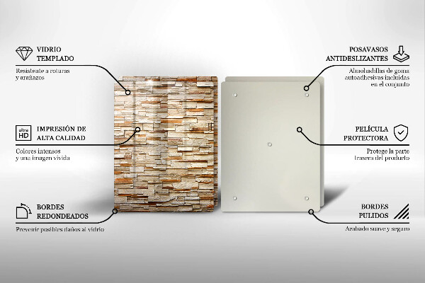 De vidrio templado Textura de piedras decorativas