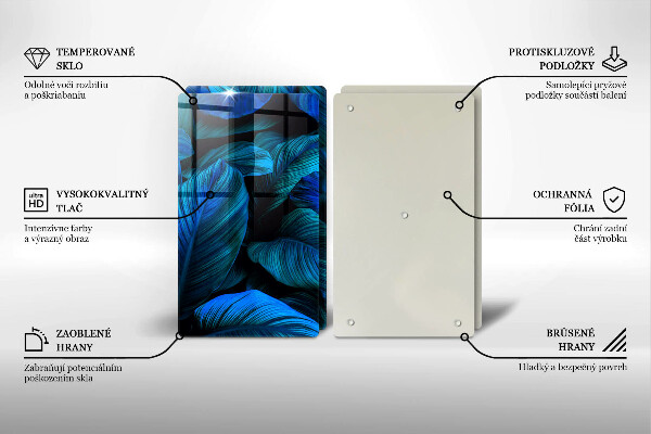 De vidrio templado Hojas de vegetación de la selva