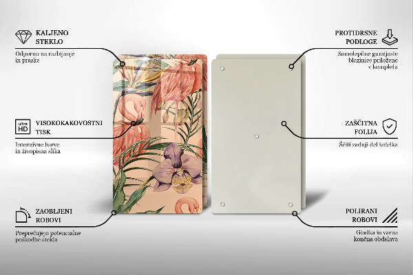 De vidrio templado Ilustración de flamencos