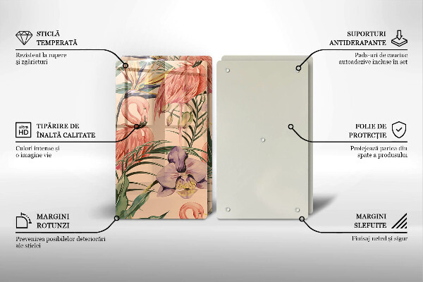 De vidrio templado Ilustración de flamencos