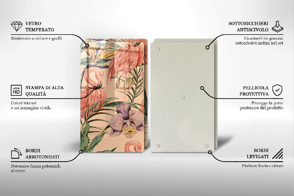 De vidrio templado Ilustración de flamencos