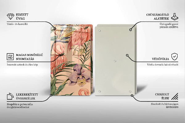 De vidrio templado Ilustración de flamencos