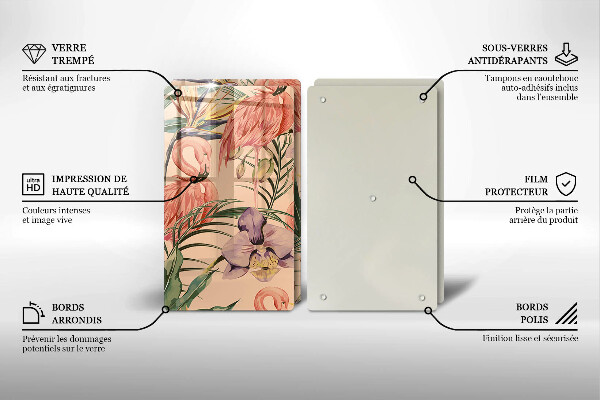 De vidrio templado Ilustración de flamencos