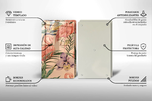 De vidrio templado Ilustración de flamencos