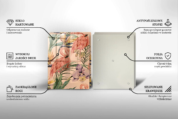 De vidrio templado Ilustración de flamencos