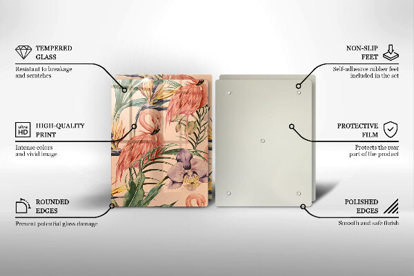 De vidrio templado Ilustración de flamencos