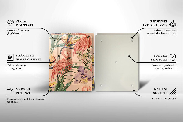 De vidrio templado Ilustración de flamencos