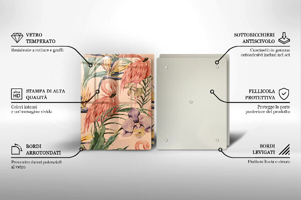 De vidrio templado Ilustración de flamencos