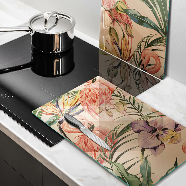 De vidrio templado Ilustración de flamencos