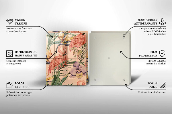 De vidrio templado Ilustración de flamencos