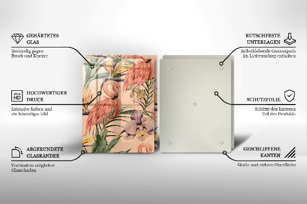 De vidrio templado Ilustración de flamencos